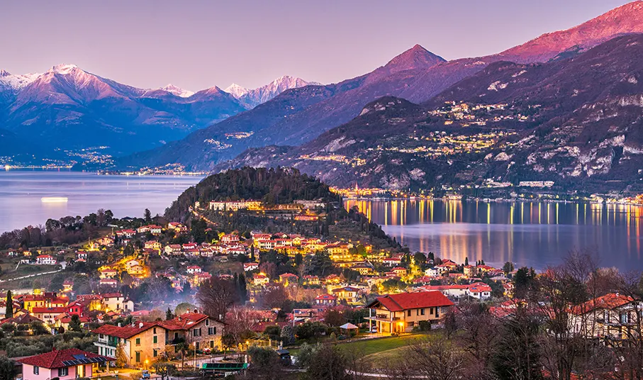 Aerial view of Bellagio