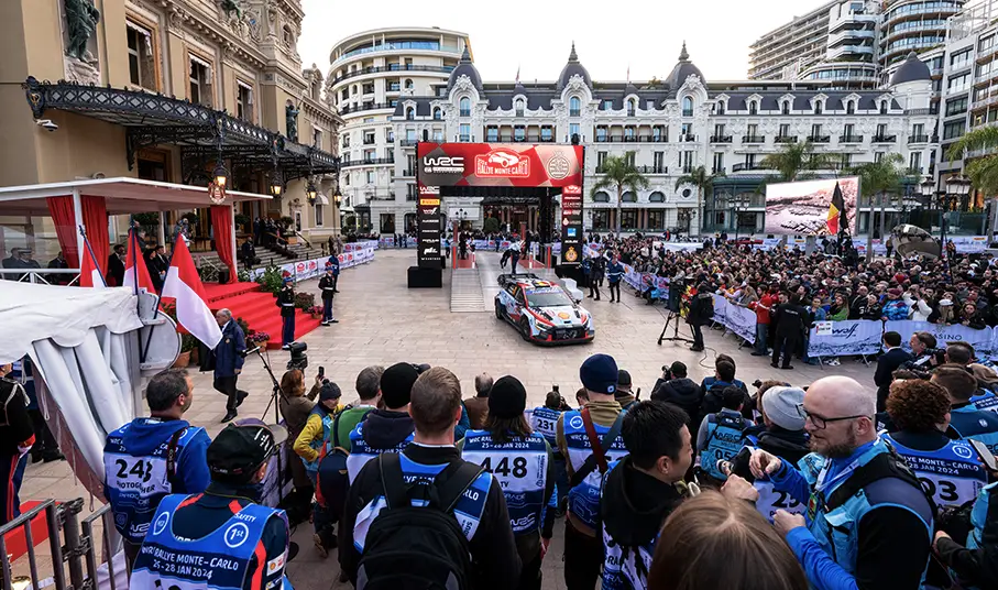 Rally cars in Monte Carlo