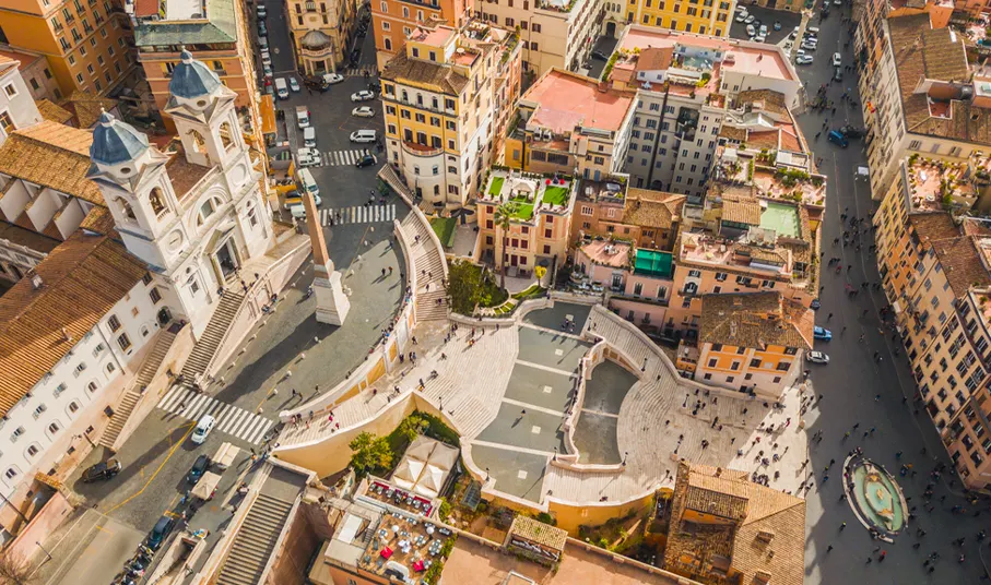 Rome Spanish Steps - Europe's widest and longest staircase.